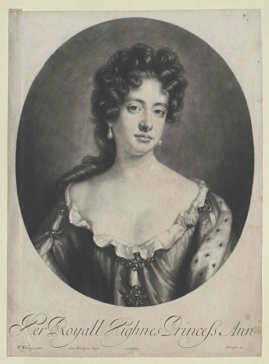 Królowa Anglii Anna (druk) autorstwa Artist Unknown