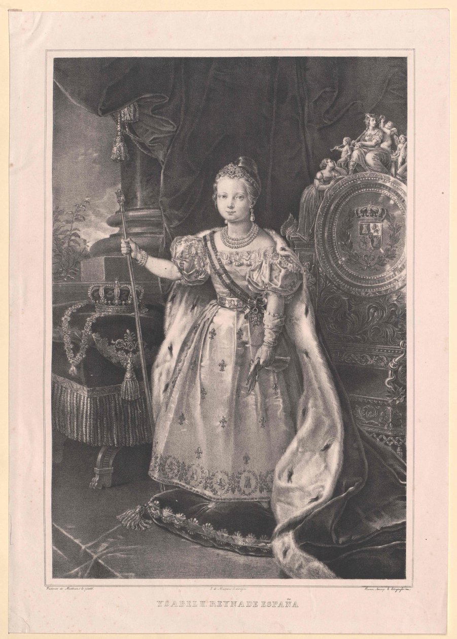 Królowa Hiszpanii Izabela II autorstwa Artist Unknown