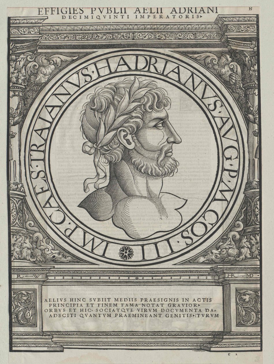Rzymski cesarz Hadrian autorstwa Artist Unknown