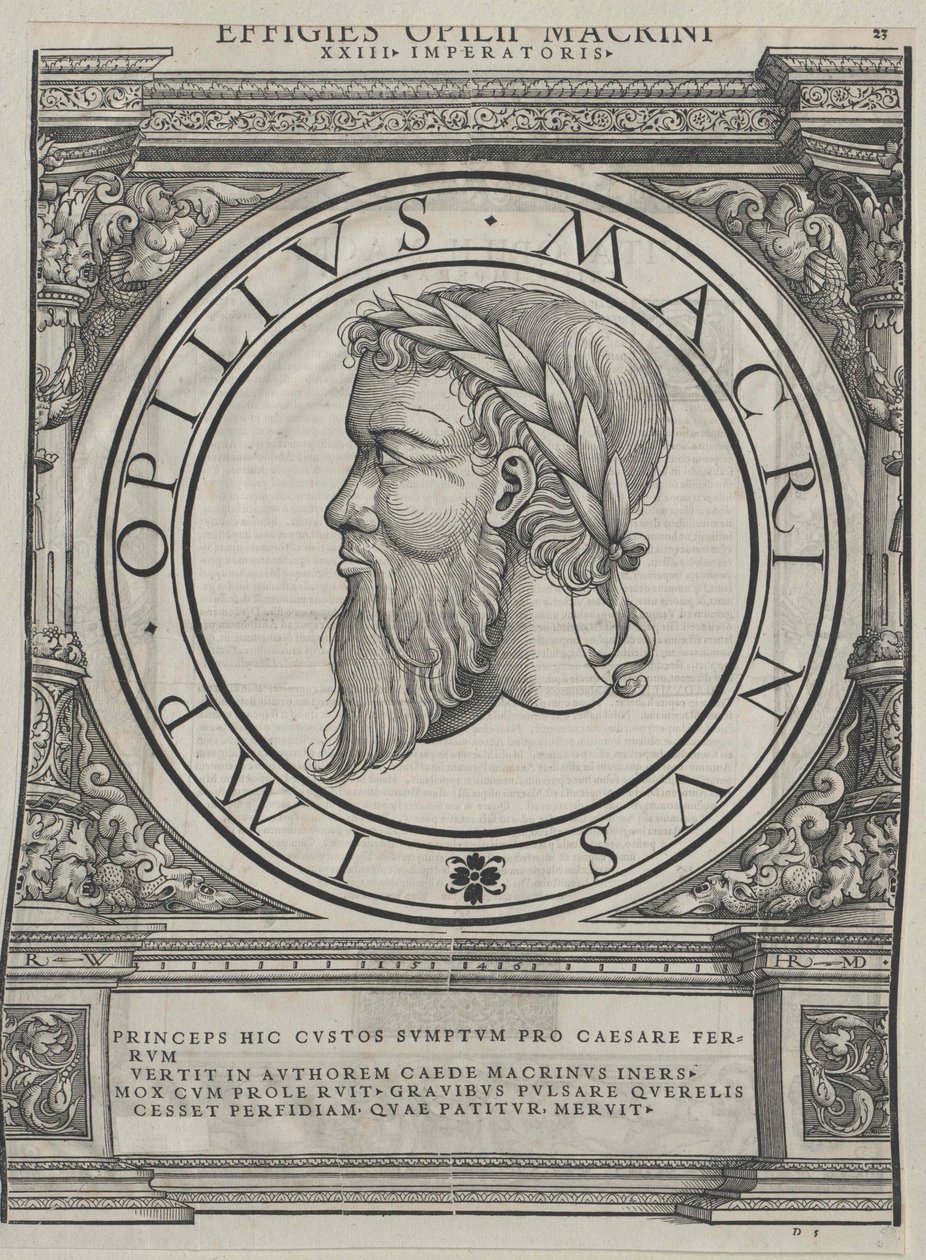 Cesarz rzymski Makrynus autorstwa Artist Unknown