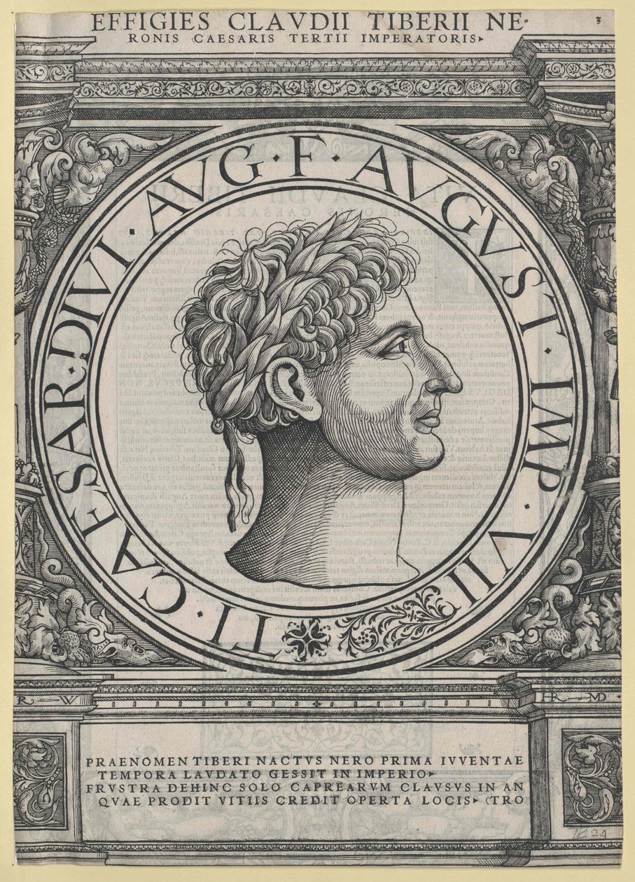 Cesarz rzymski Tyberiusz autorstwa Artist Unknown