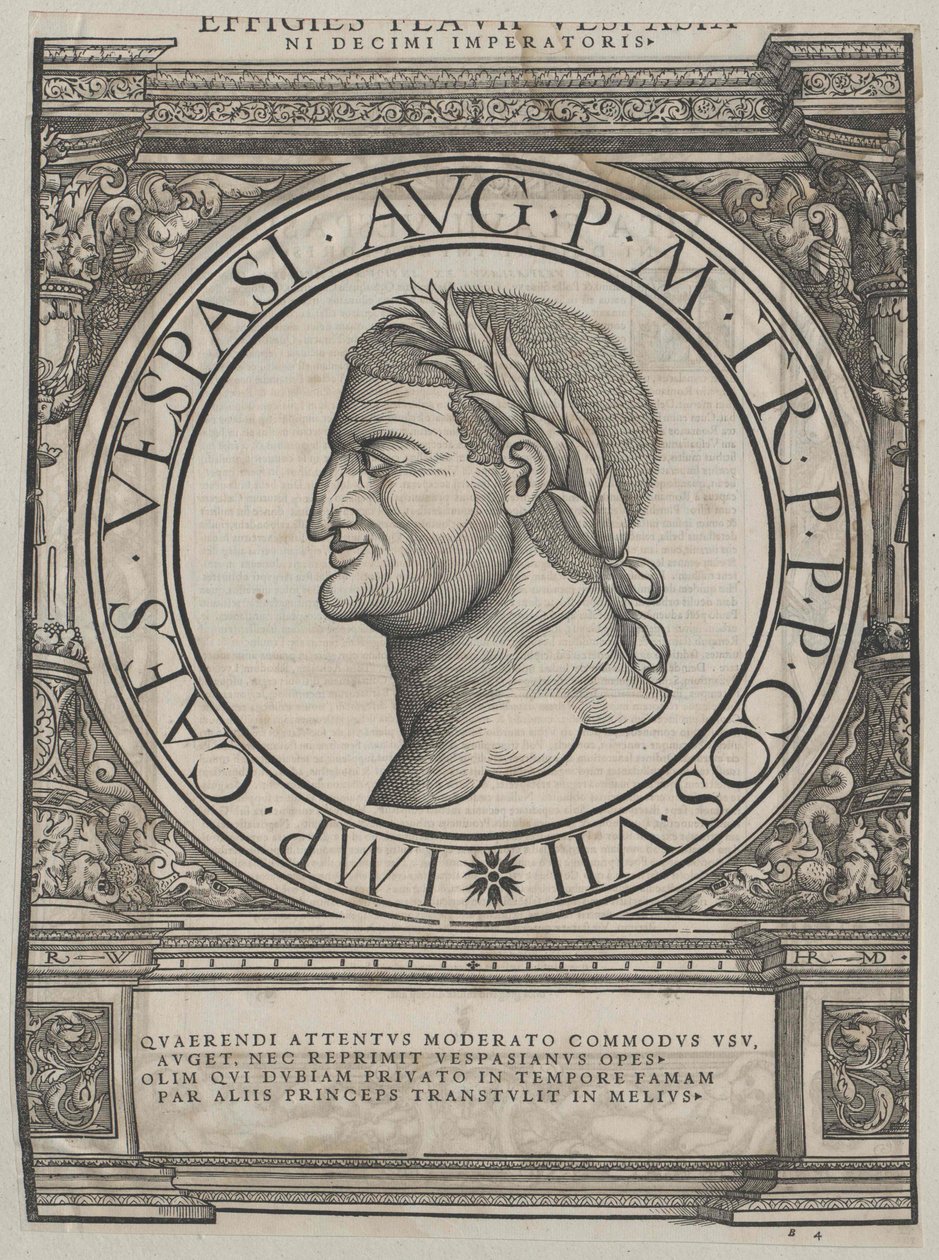Cesarz rzymski Wespazjan autorstwa Artist Unknown
