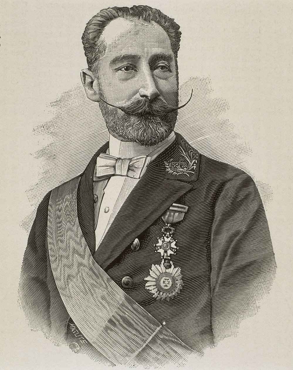 SALVADOR RODRIGANEZ, Amos (1845-1922). Hiszpański polityk i inżynier. Rycina. autorstwa Artist Unknown