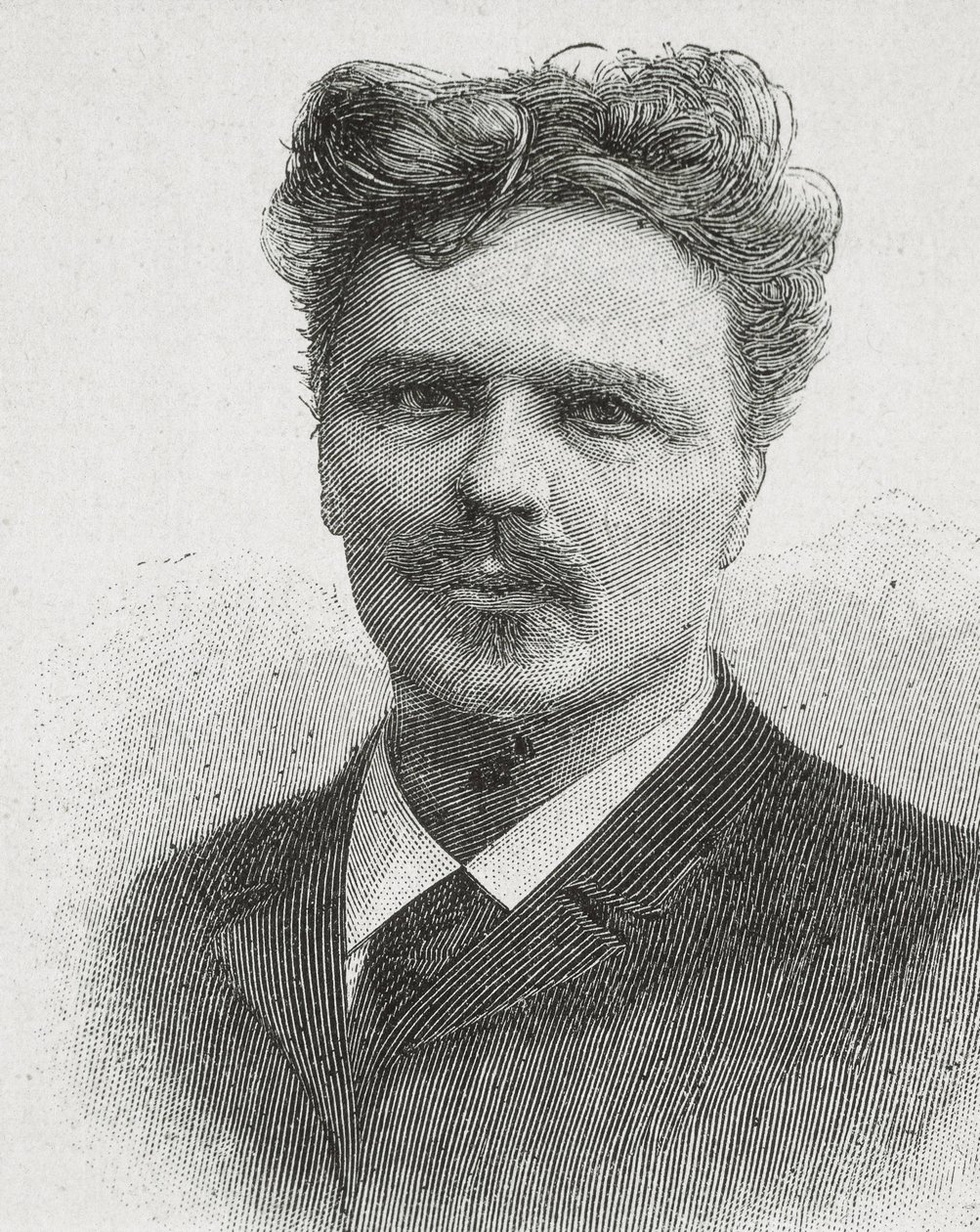 STRINDBERG, August (1849-1912). Portret Augusta Strindberga. Rycina. autorstwa Artist Unknown