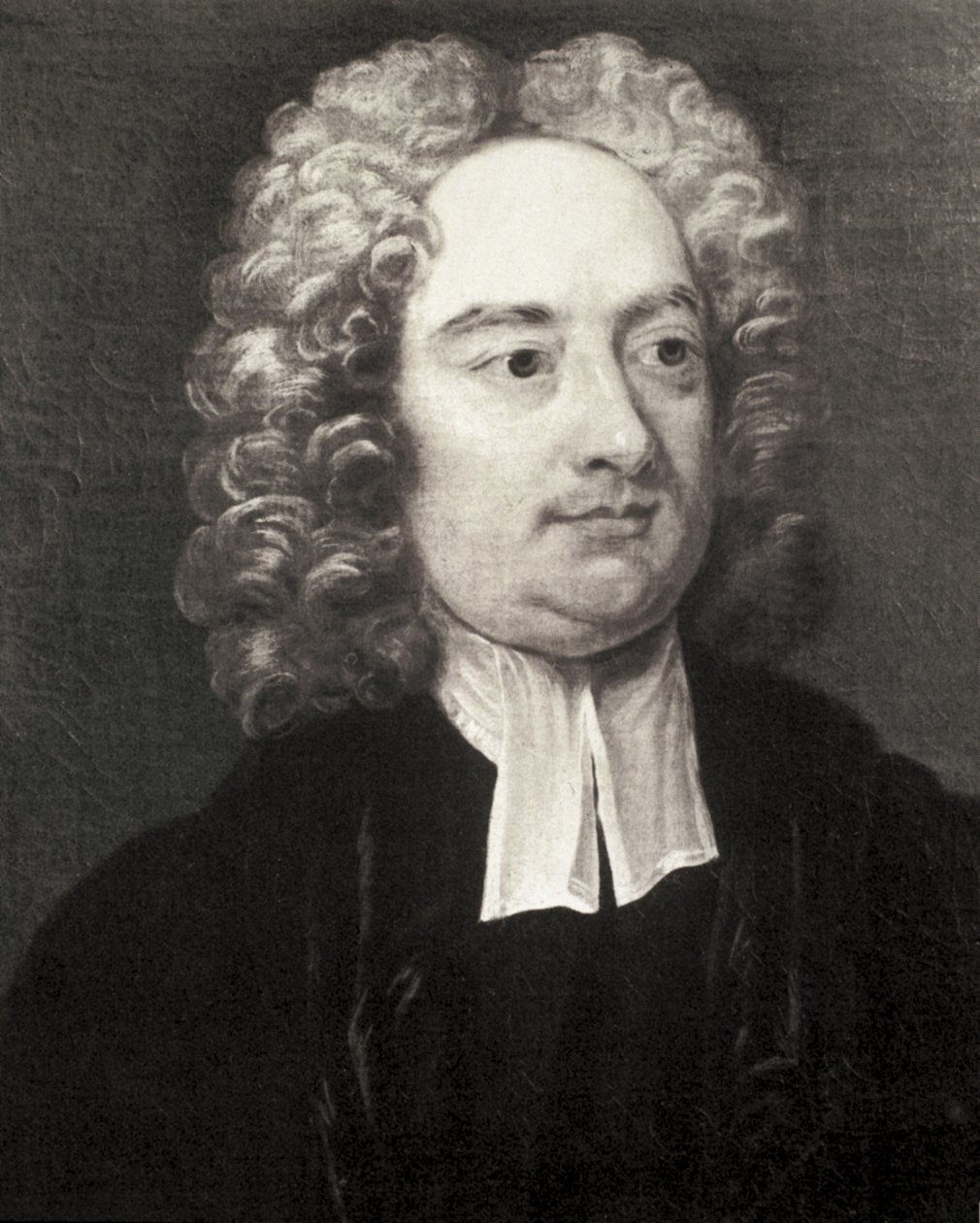 SWIFT, Jonathan (1667-1745). Irlandzki duchowny i pisarz satyryczny. Portret jako dziekan katedry św. Patryka w Dublinie według obrazu Charlesa Jervasa (1675-1739). Rycina. Kolekcja prywatna autorstwa Artist Unknown