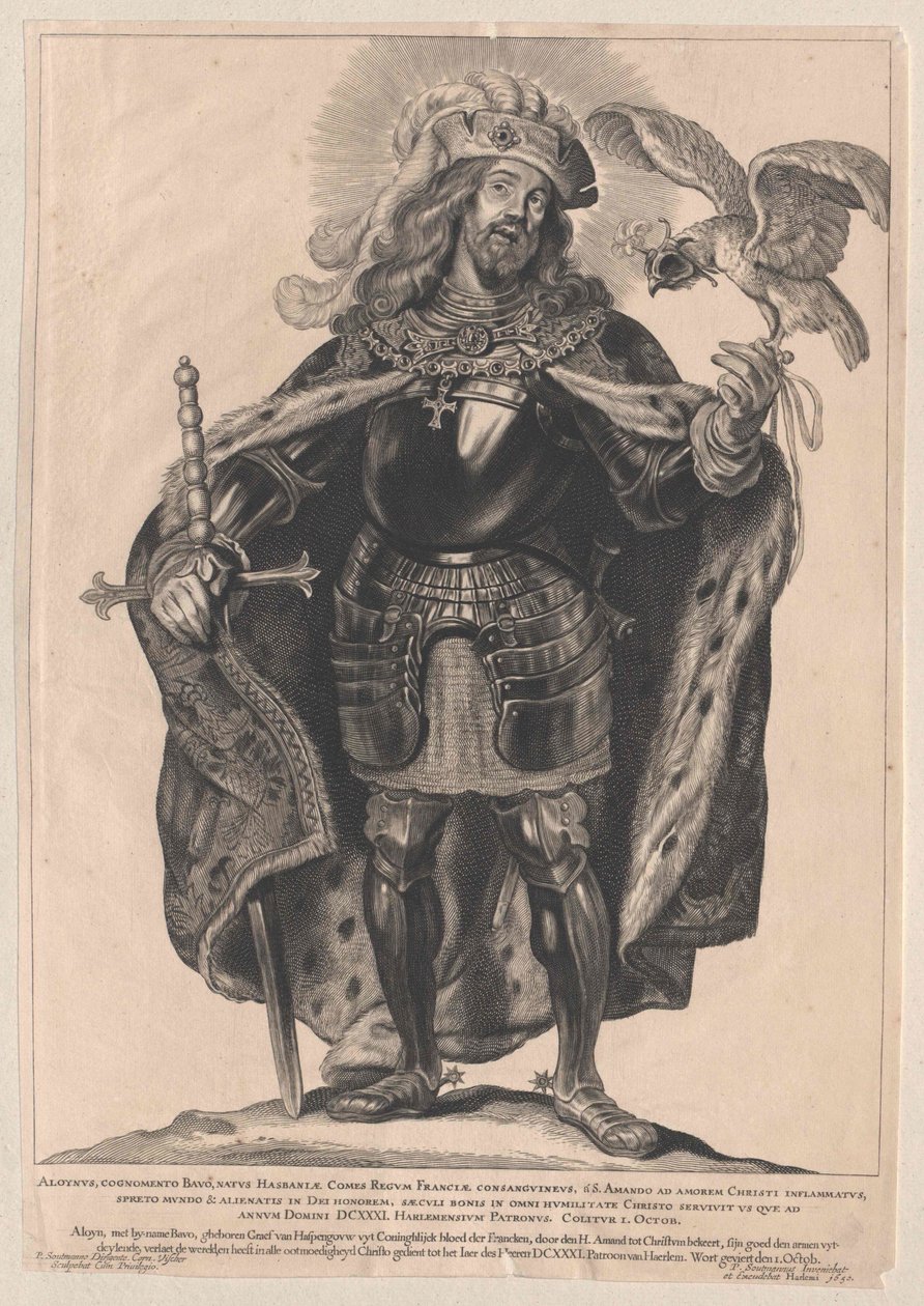 Święty Bawon z Gandawy autorstwa Artist Unknown
