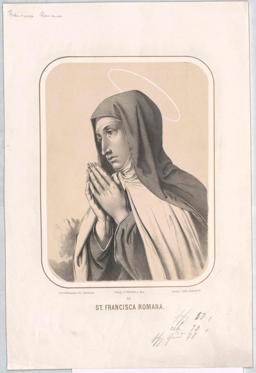 Święta Franciszka Romana autorstwa Artist Unknown