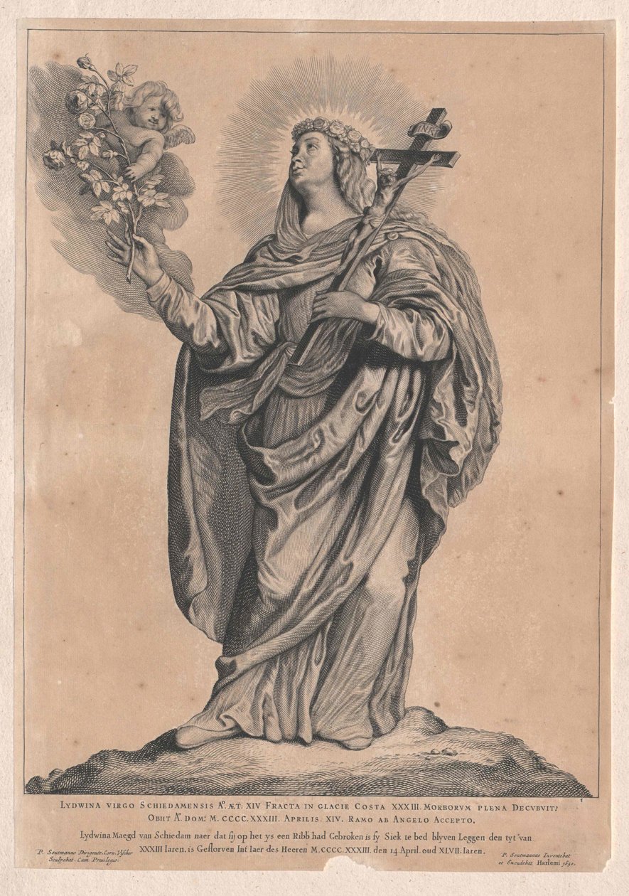 Święta Lidwina z Schiedam autorstwa Artist Unknown