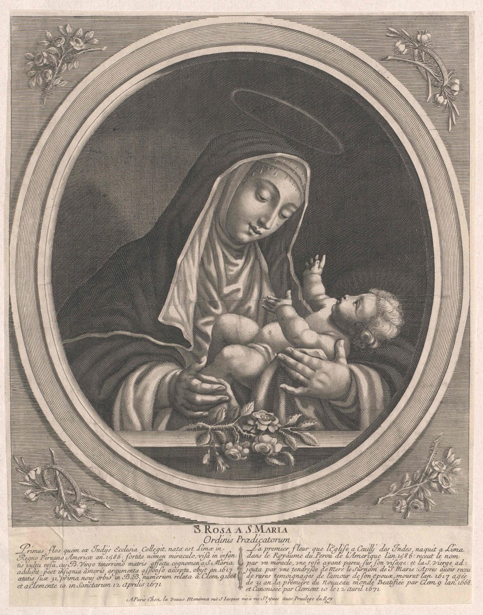 Święta Róża z Limy autorstwa Artist Unknown