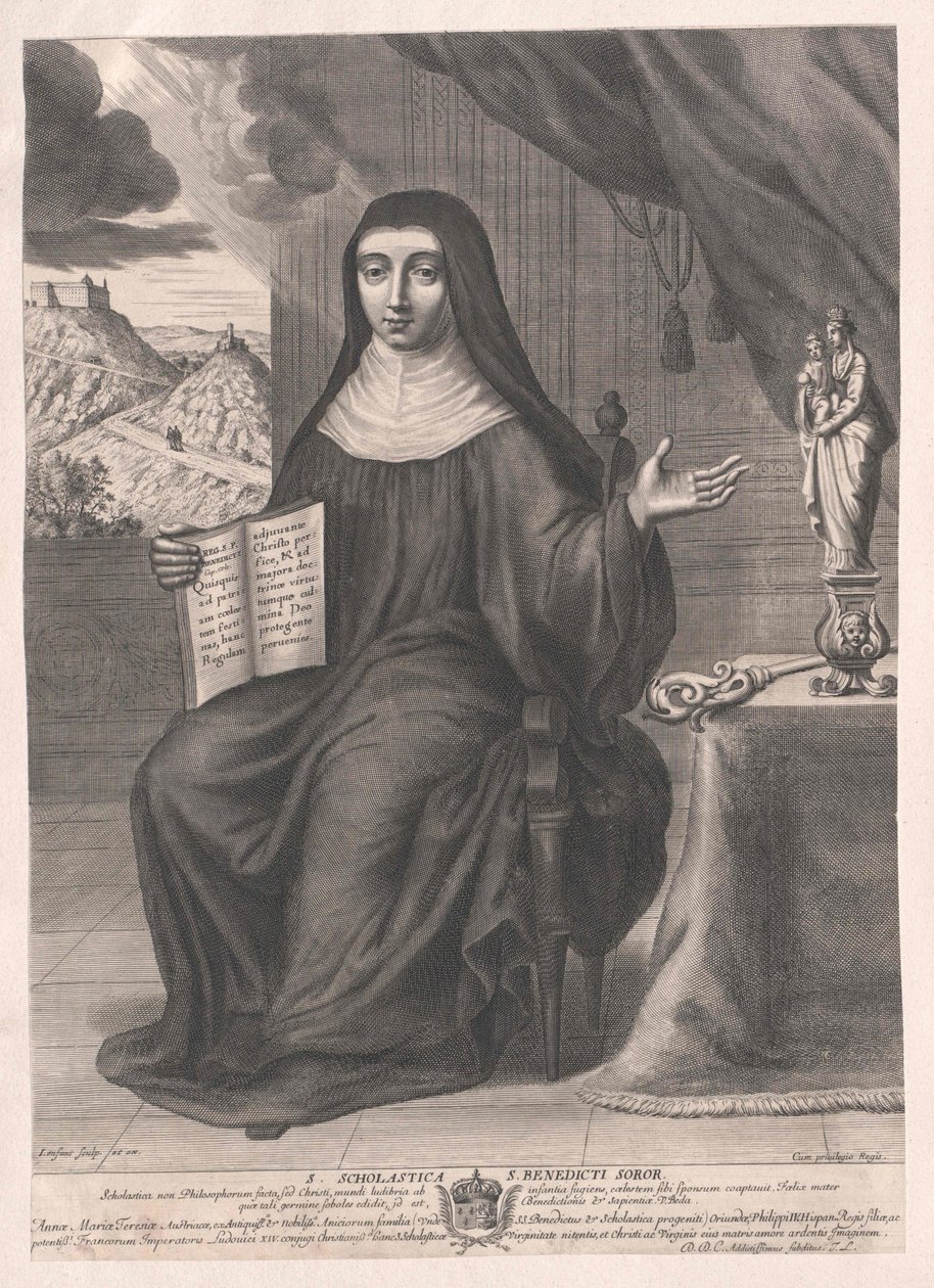 Święta Scholastyka autorstwa Artist Unknown