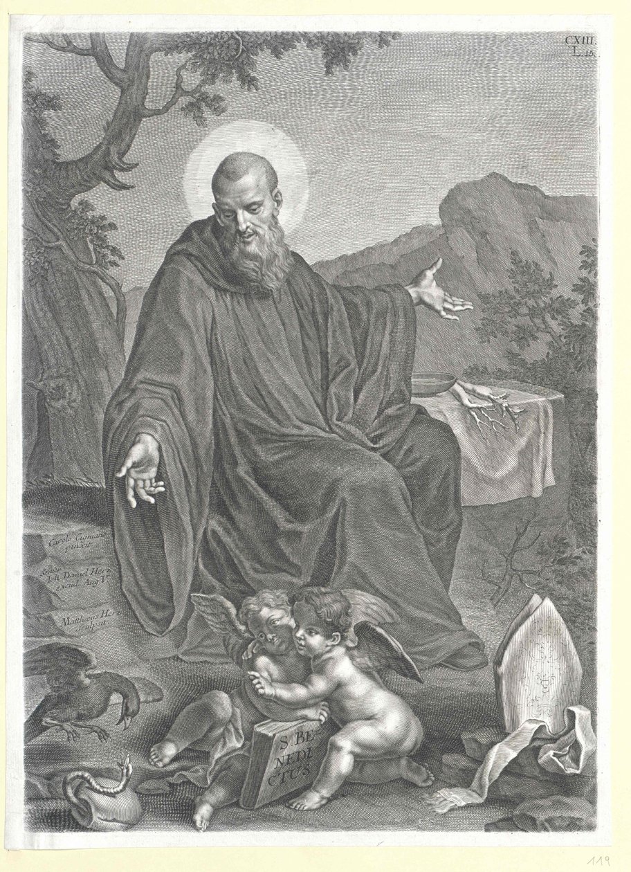Święty Benedykt z Nursji autorstwa Artist Unknown
