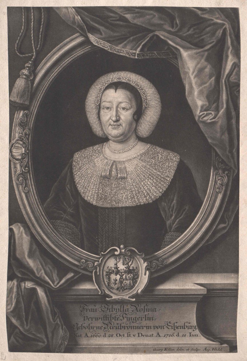 Sibylla Rosina Neubronner (druk) autorstwa Artist Unknown