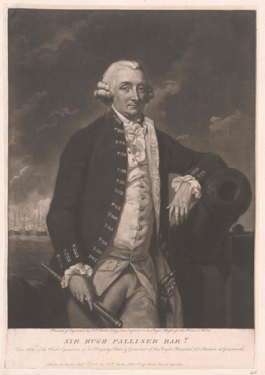 Sir Hugh 1. baronet Palliser autorstwa Artist Unknown