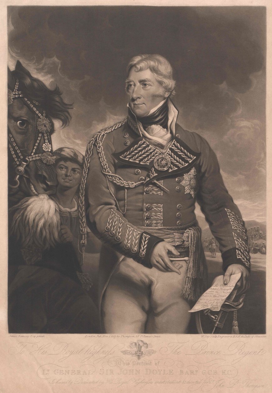 Sir John 1. baronet Doyle autorstwa Artist Unknown