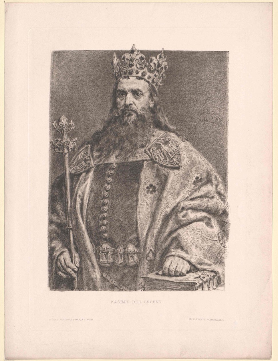 Wielki Król Polski Kazimierz III autorstwa Artist Unknown