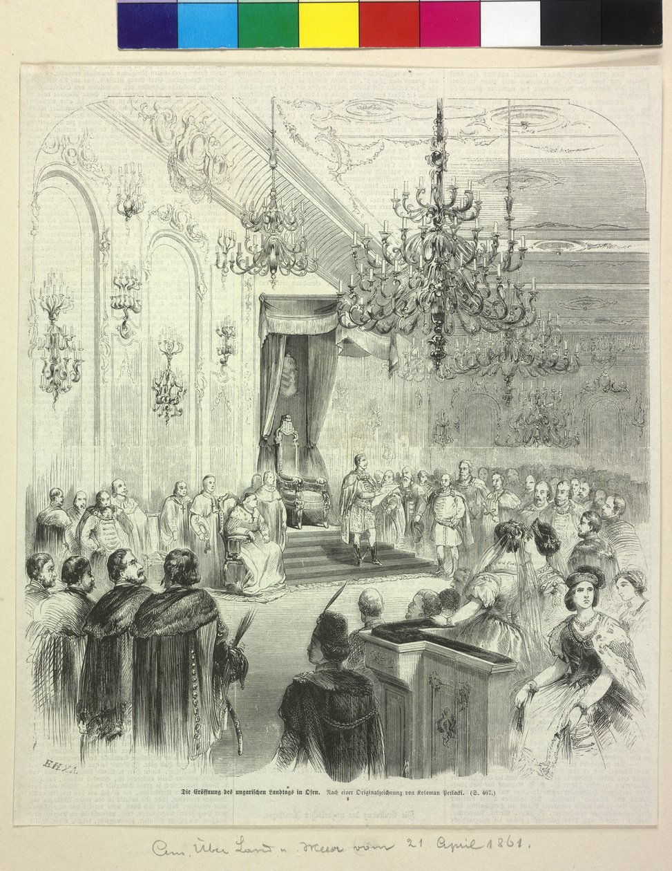 Inicjacja węgierskiego Landtagu w Budzie 6 kwietnia 1861 r. przez hrabiego George