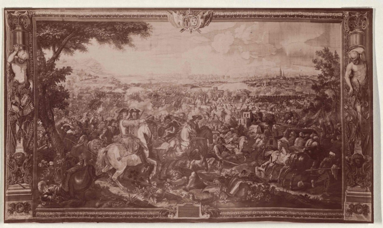 Odsiecz Wiednia na gobelinie z 1683 r. w "Ritterstube" wiedeńskiego pałacu Hofburg autorstwa Artist Unknown