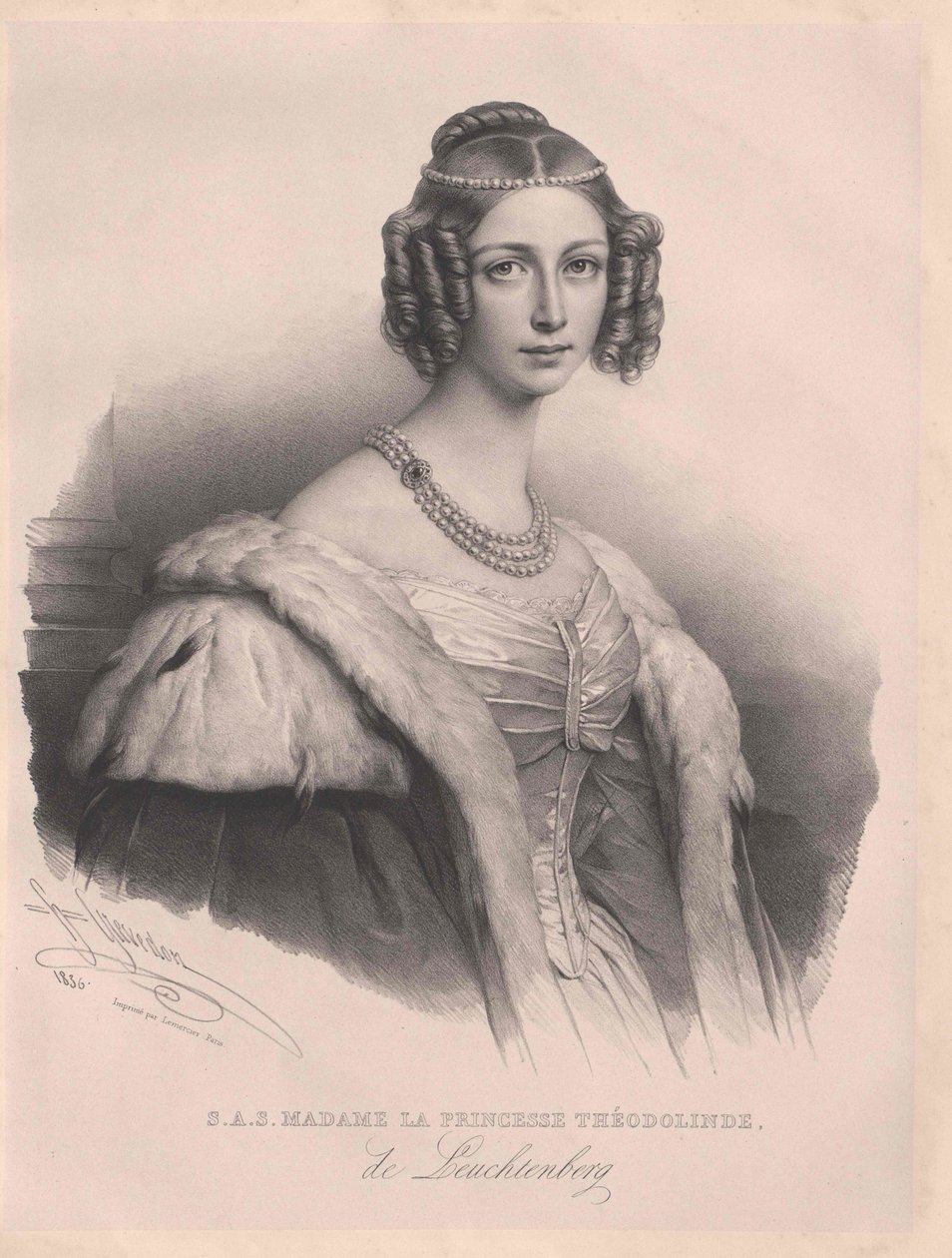 Teodolinda księżniczka Leuchtenberg autorstwa Artist Unknown
