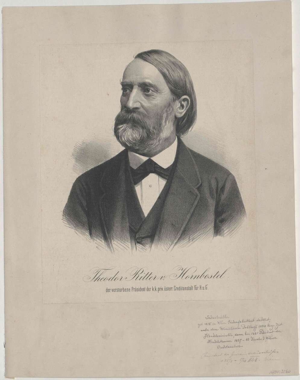 Theodor Ritter Hornbostel (druk) autorstwa Artist Unknown