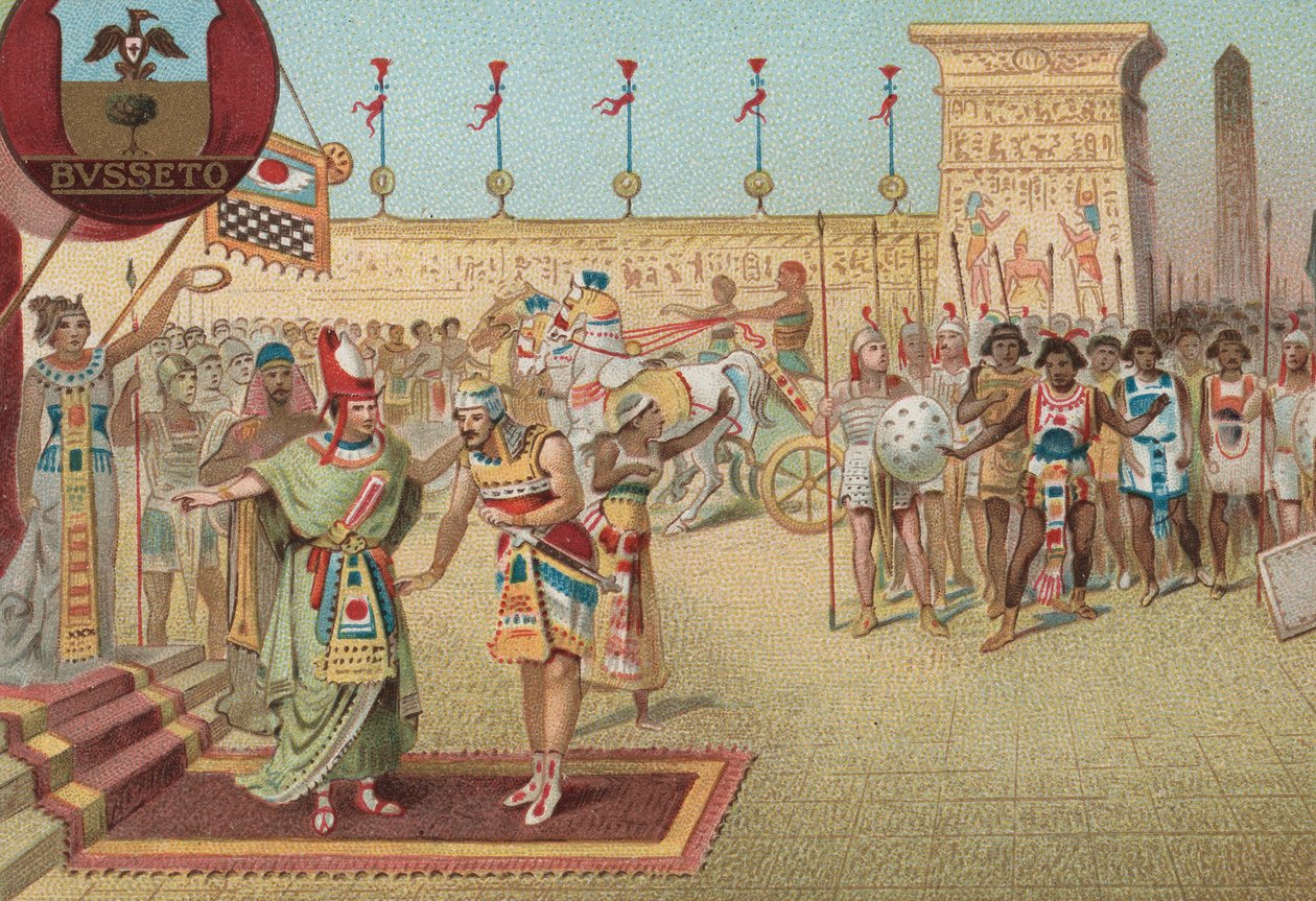 Triumfalny powrót Radamesa, dowódcy armii egipskiej, akt II scena 2 z opery Aida Giuseppe Verdiego autorstwa Artist Unknown