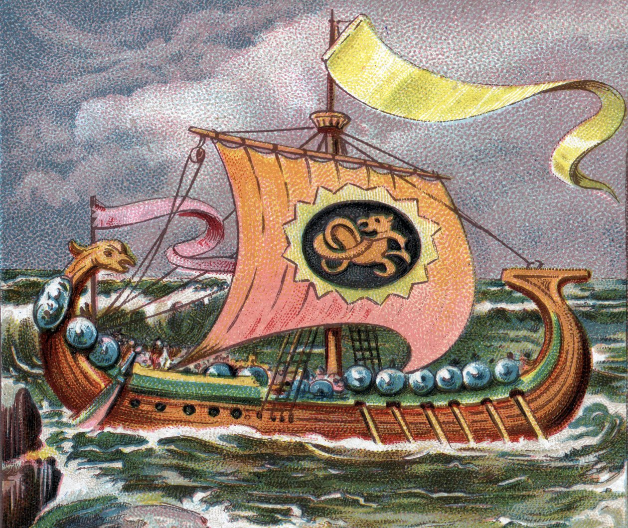 STATEK VIKING - Drakkar autorstwa Artist Unknown