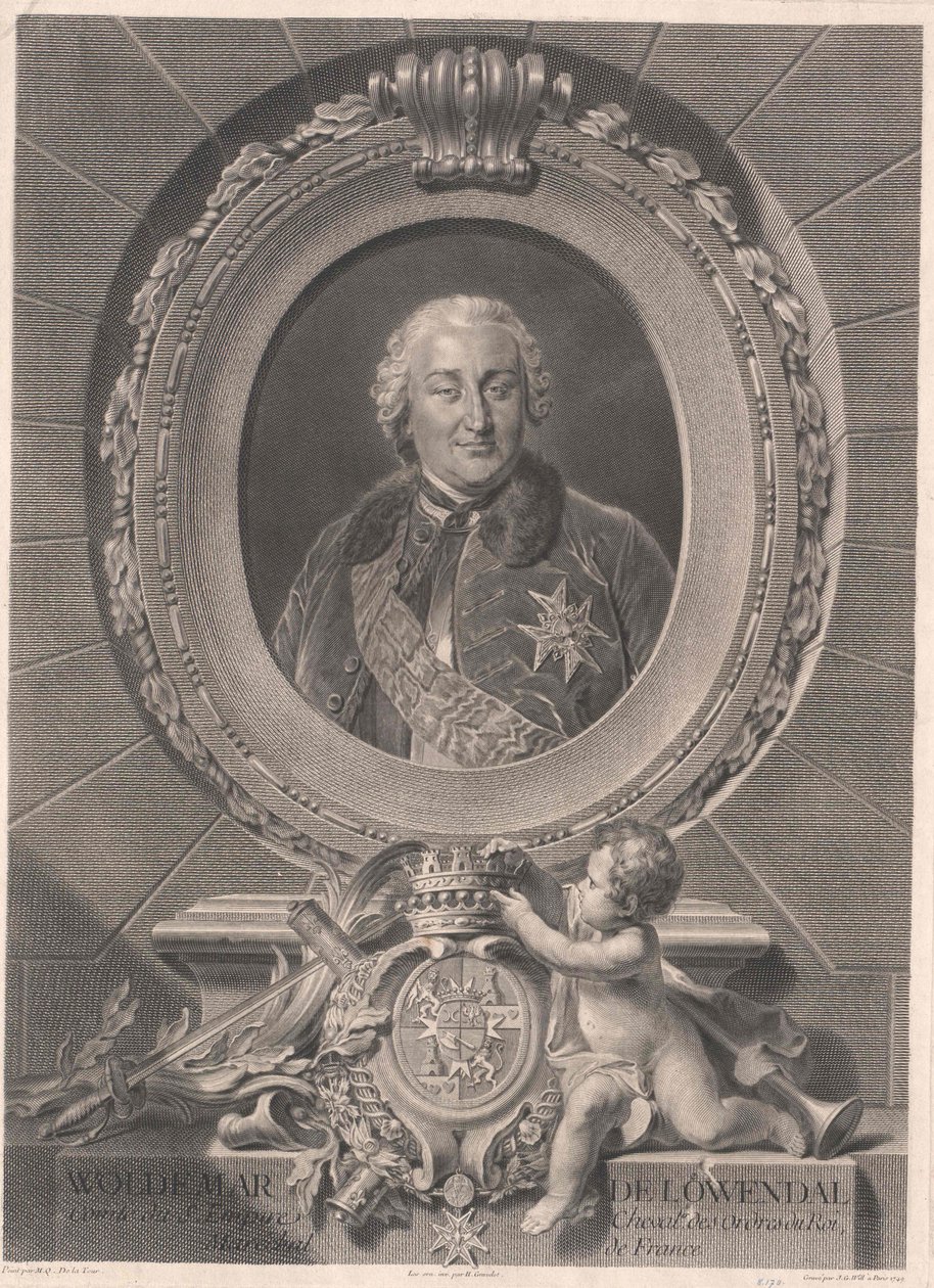 Valdemar hrabia Loewendal (druk) autorstwa Artist Unknown