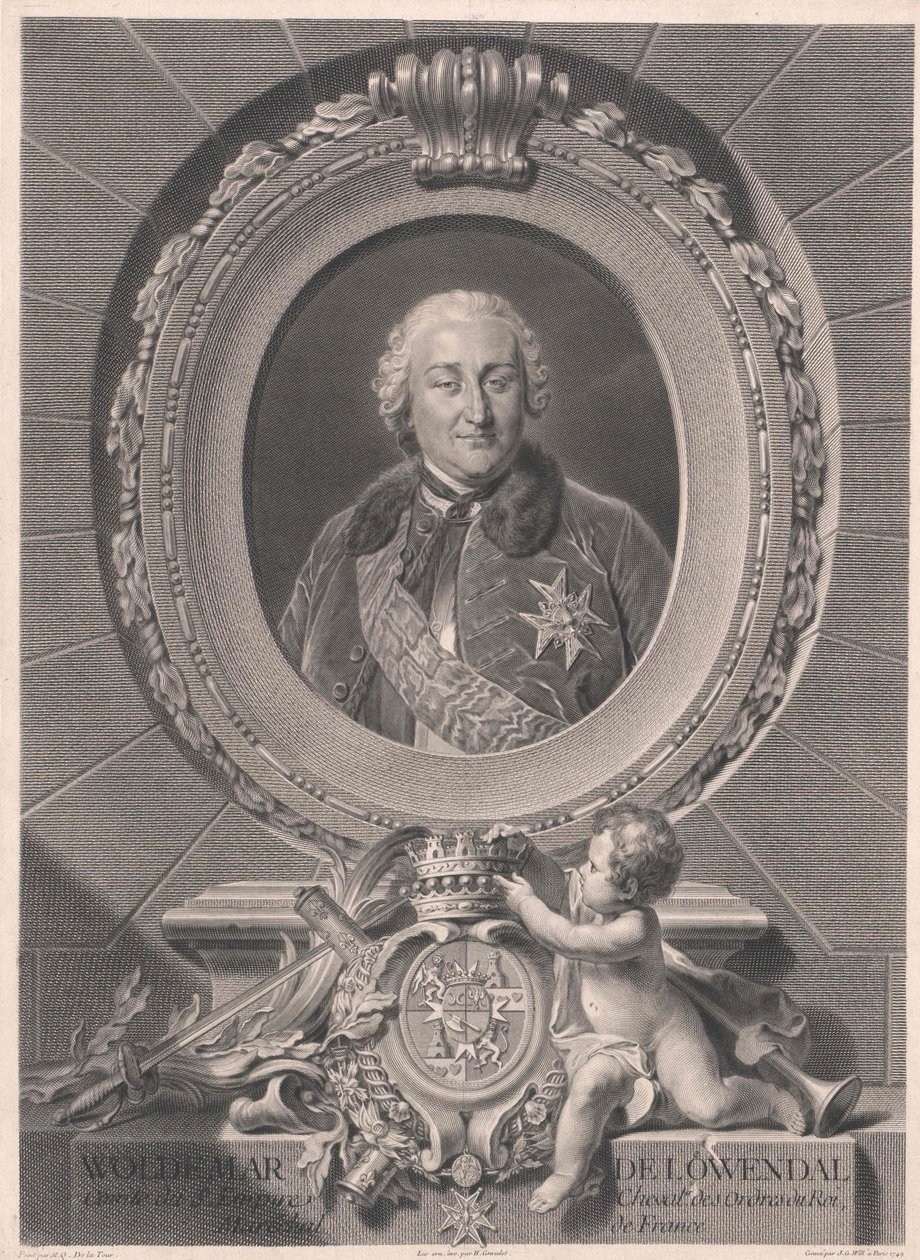 Valdemar hrabia Loewendal (druk) autorstwa Artist Unknown