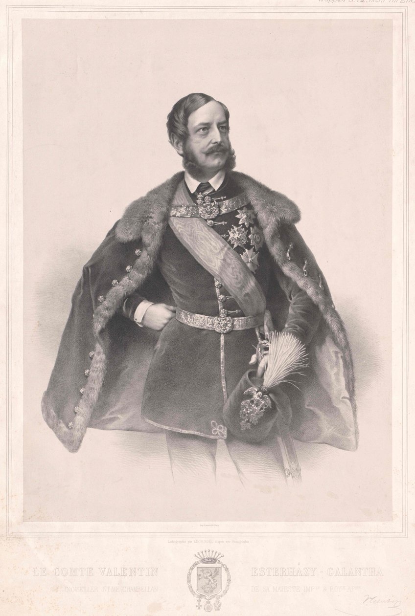Walenty hrabia baron von Galantha Esterhazy autorstwa Artist Unknown