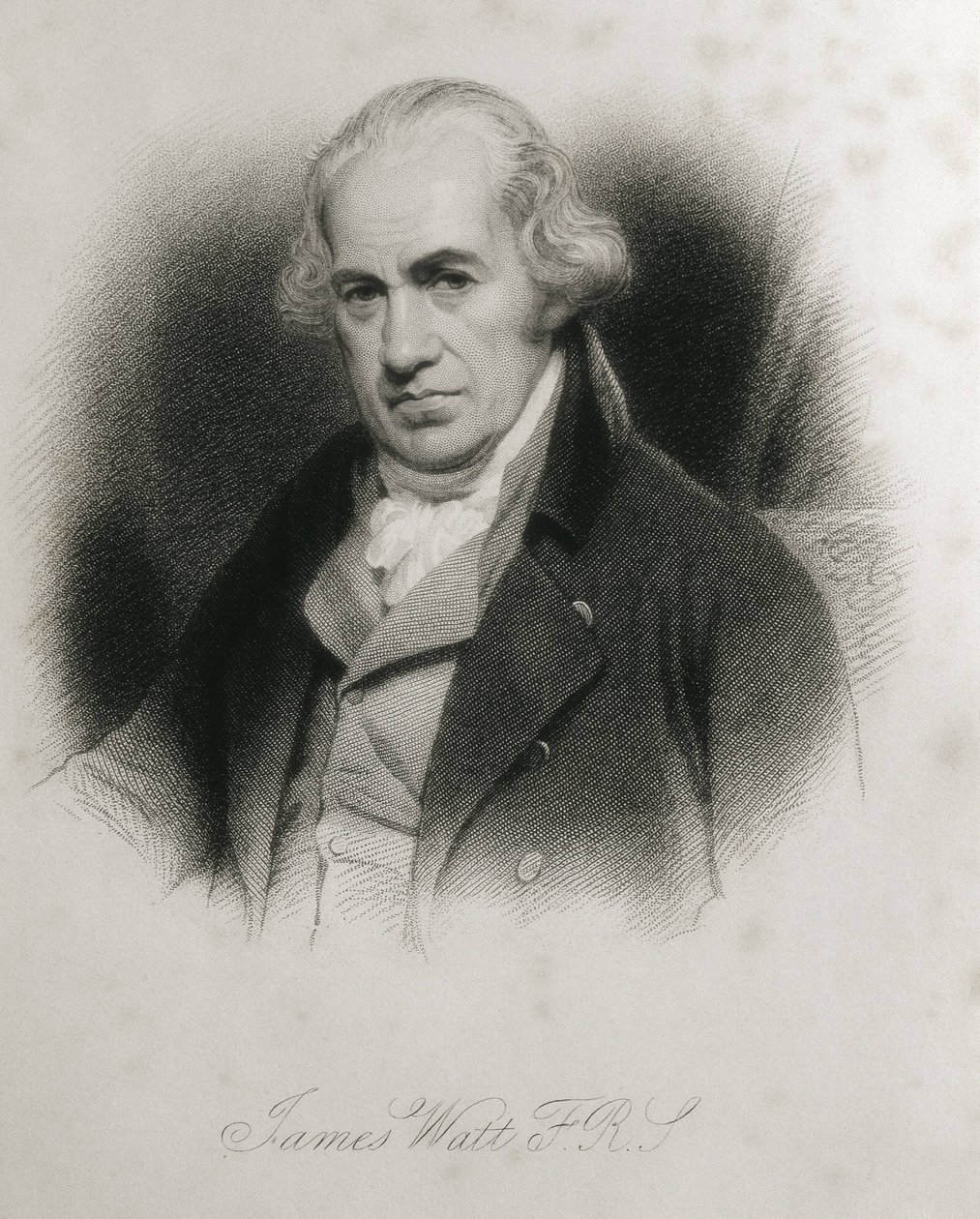 WATT, James (1736-1819). Portret Jamesa Watta. Rycina. autorstwa Artist Unknown