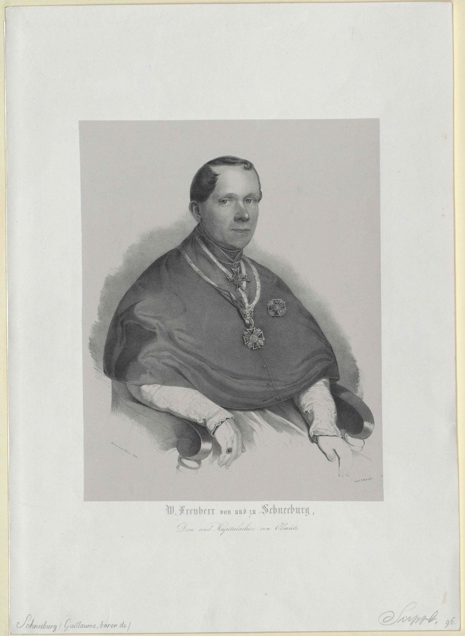 Wilhelm baron Schneeburg do Salthaus i dysk autorstwa Artist Unknown