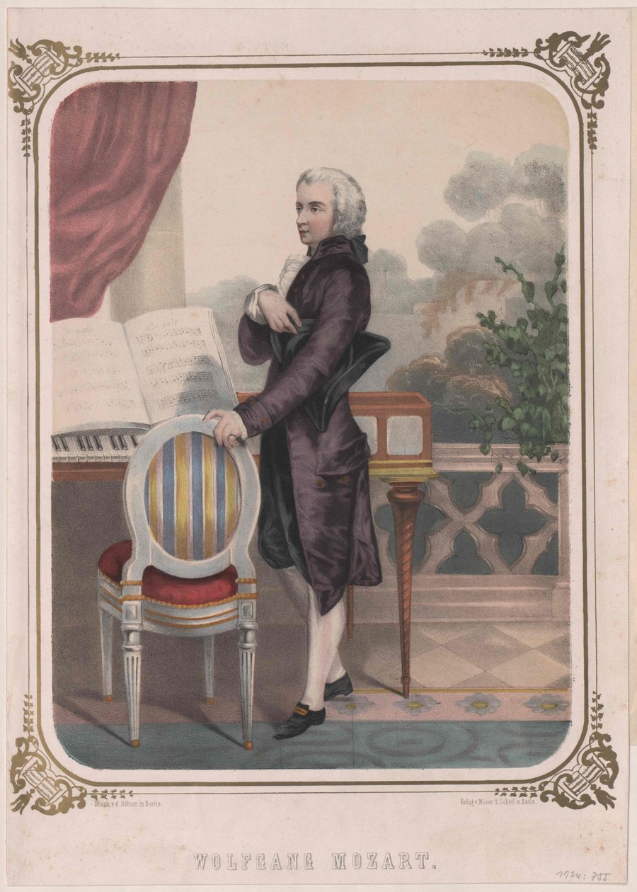 Wolfgang Amadeusz Mozart autorstwa Artist Unknown