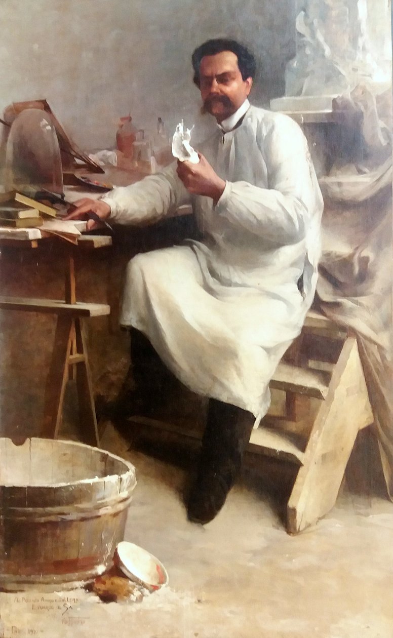Portret malarza i rzeźbiarza Eduardo de Sá autorstwa Artur Timoteo da Costa