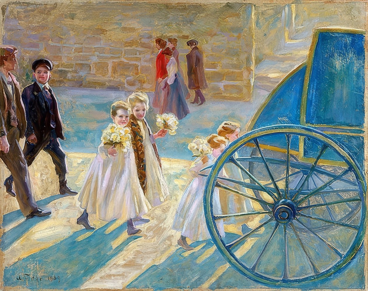 Pogrzeb dziecka. 1909 autorstwa Arturo Fittke