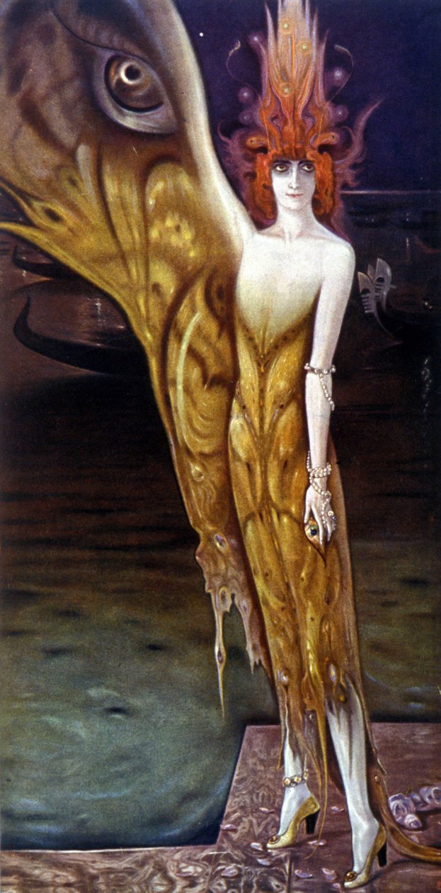 Portret margrabiny (markizy) Luisy Casati (1881-1957), autorstwa Arturo Martiniego (1885-1947) w 1912 roku. autorstwa Arturo Martini
