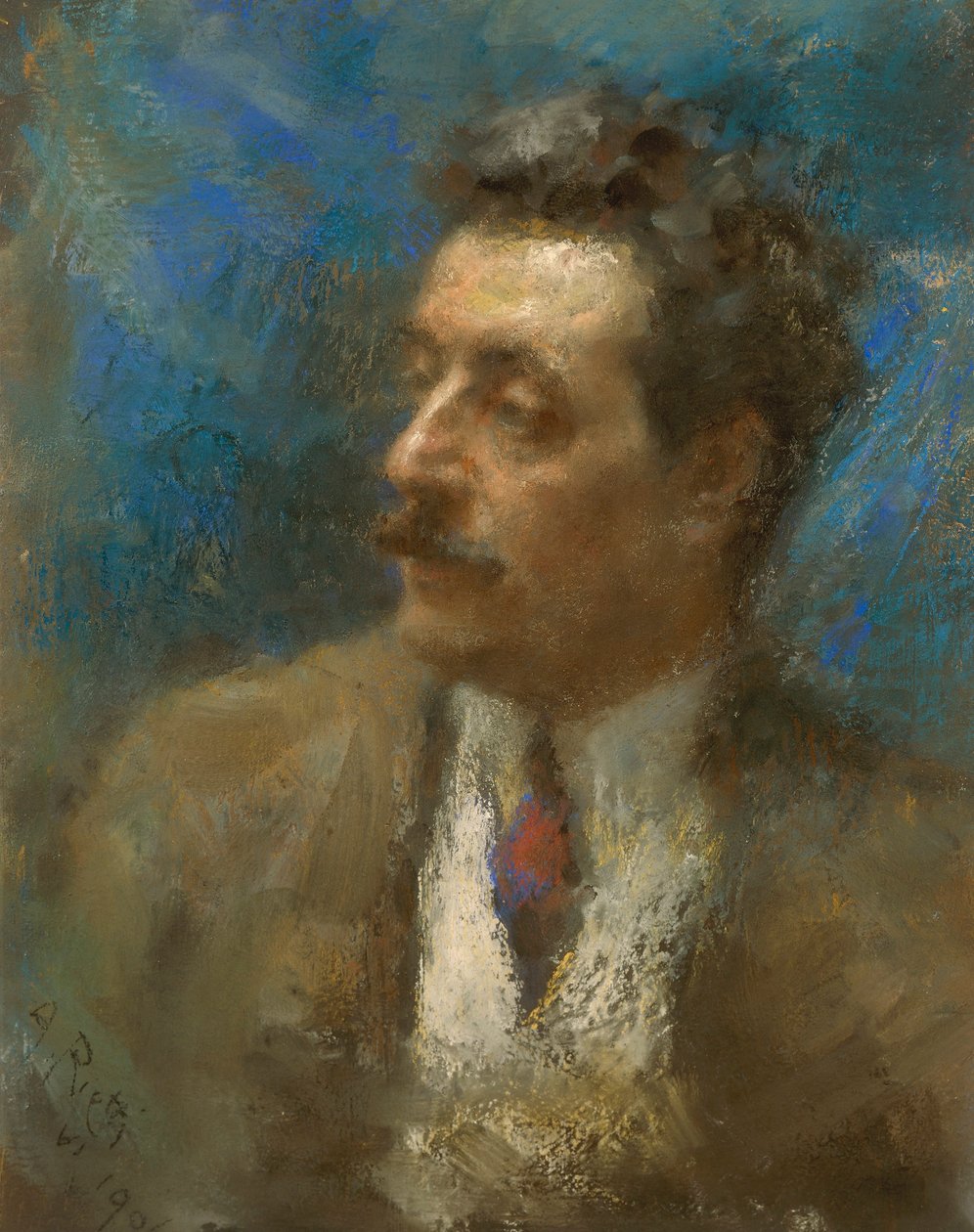 Portret Giacomo Pucciniego autorstwa Arturo Rietti