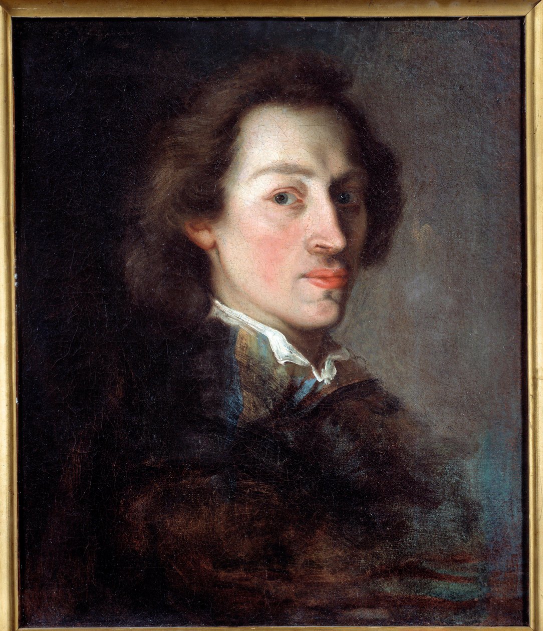 Portret Fryderyka Chopina (1810-1849), francuskiego kompozytora polskiego pochodzenia około 1846 r. Obraz przypisywany Ary Schefferowi (1795-1858). Wersal, zamki Wersalu i Trianon. autorstwa Ary (after) Scheffer