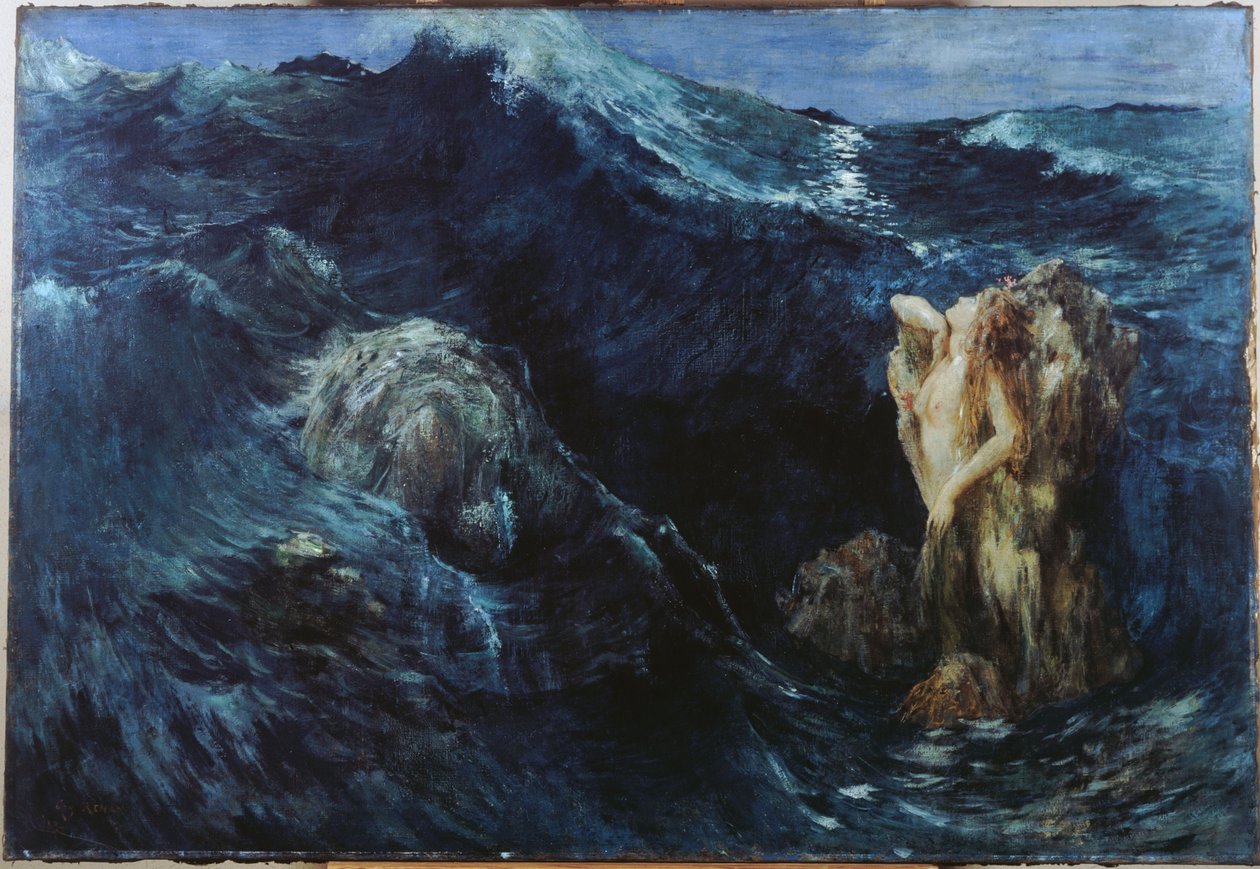 Charybda i Scylla, 1894 (olej na płótnie) autorstwa Ary Ernest Renan