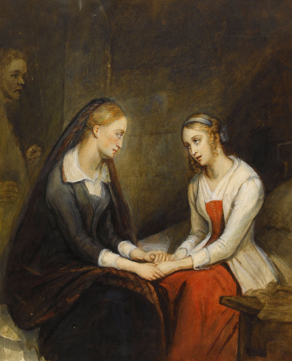 Effie i Jeanie Dziekani. Według The Heart of Mid-Lothian Waltera Scotta, I ćw. XIX w. autorstwa Ary Scheffer