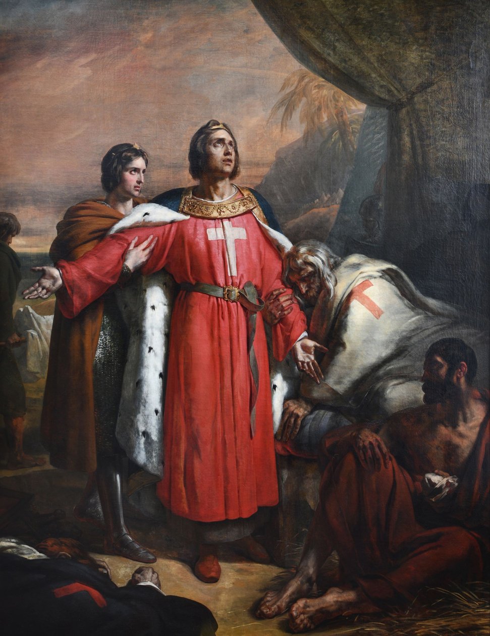 Francuski: Saint Louis odwiedzający szkodniki autorstwa Ary Scheffer