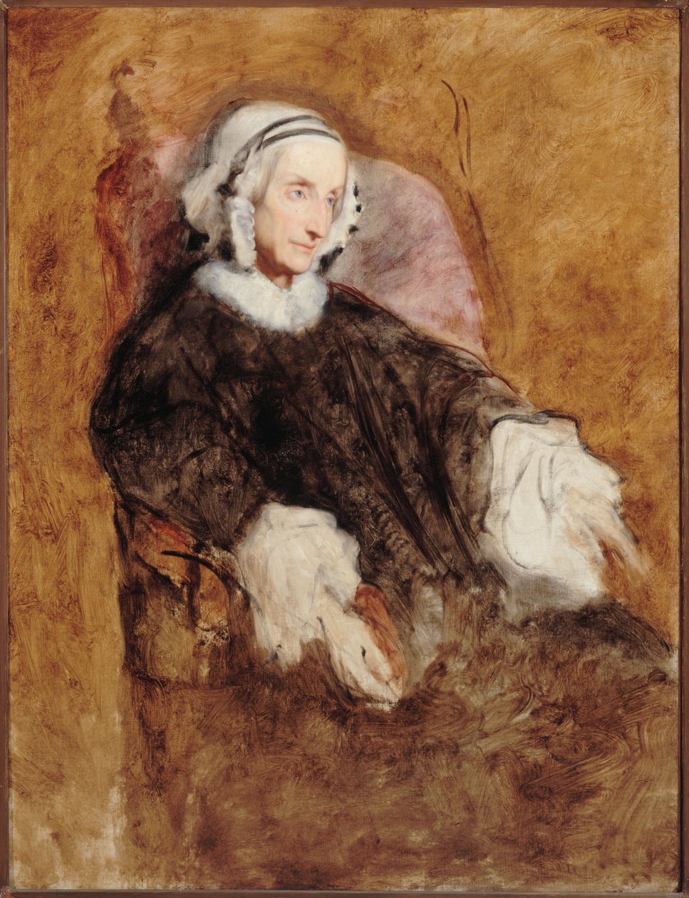 Portret królowej Marii Amelii w żałobie autorstwa Ary Scheffer