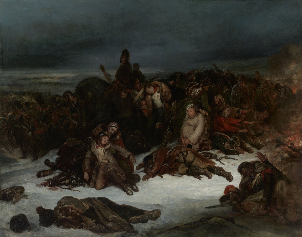 Odwrót armii Napoleona z Rosji w 1812 roku autorstwa Ary Scheffer