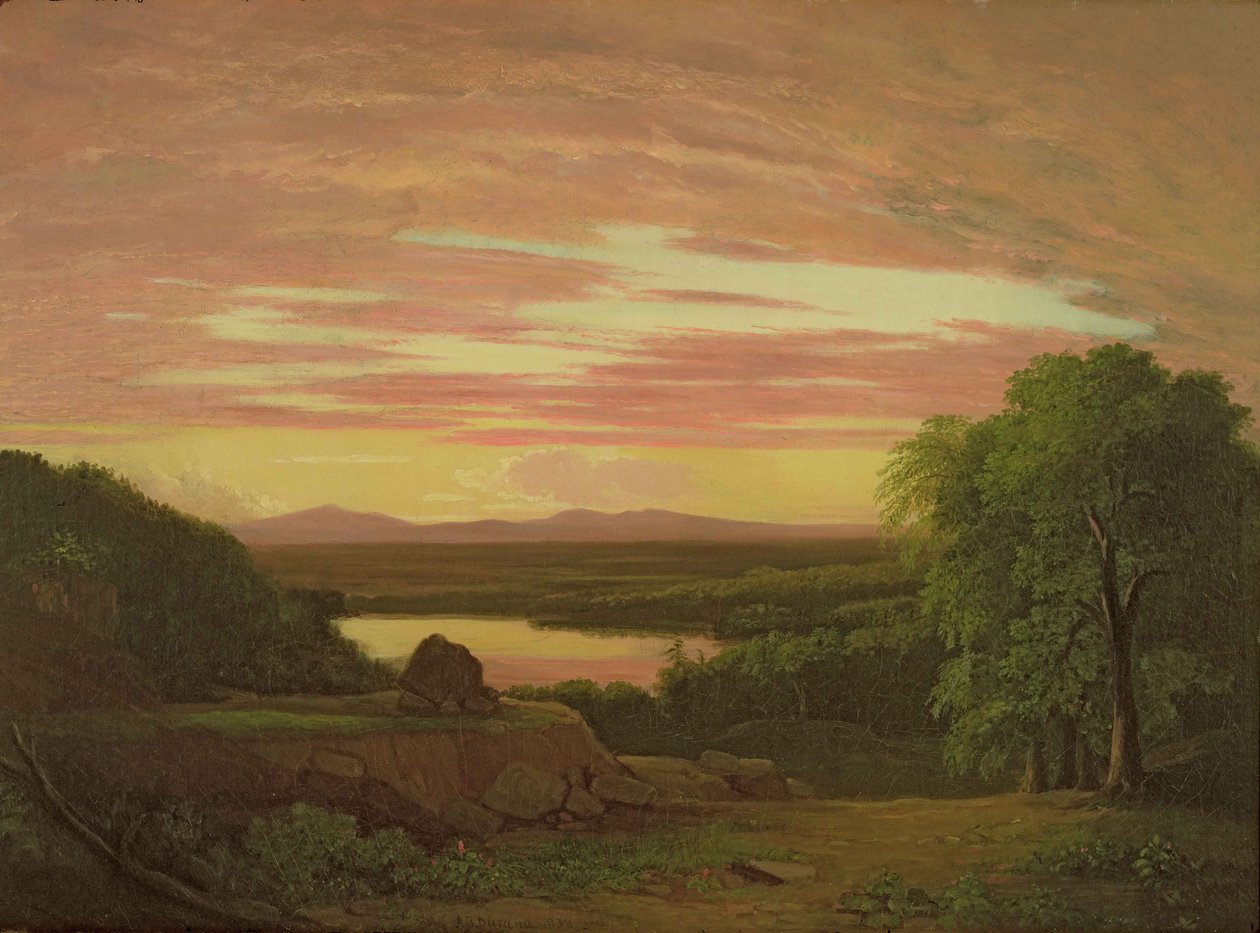 Krajobraz, Zachód słońca, 1838 autorstwa Asher Brown Durand