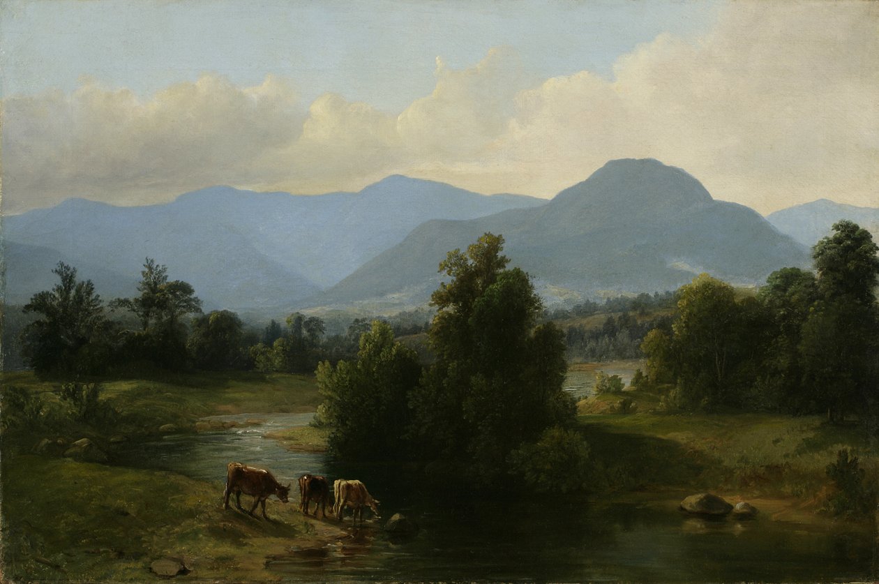 Widok na góry Sandaken, Nowy Jork, 1853 (olej na płótnie) autorstwa Asher Brown Durand