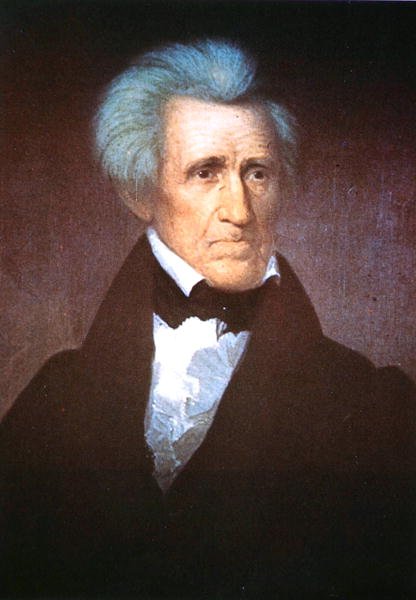 Generał Andrew Jackson (kolor lito) autorstwa Asher Brown (after) Durand