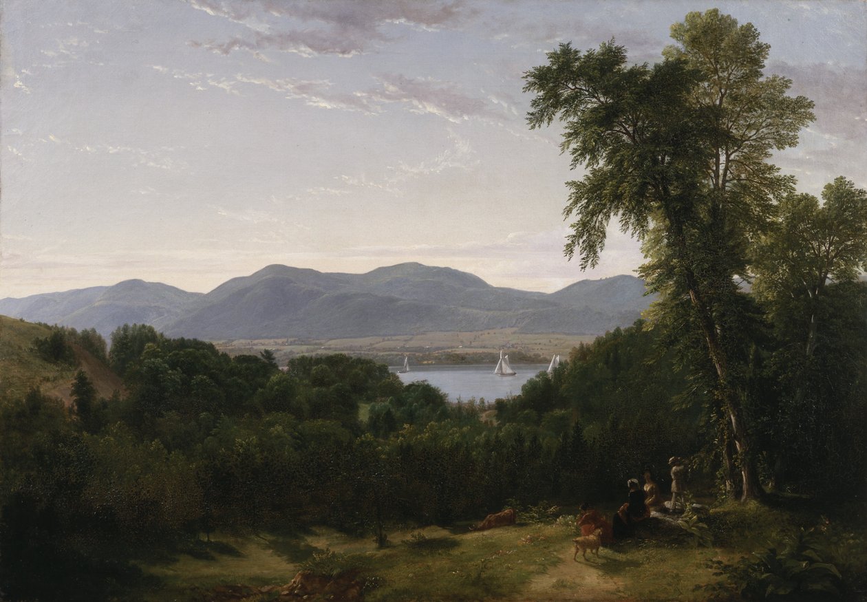Wzgórza Beacon nad rzeką Hudson, 1852 r. autorstwa Asher Brown Durand