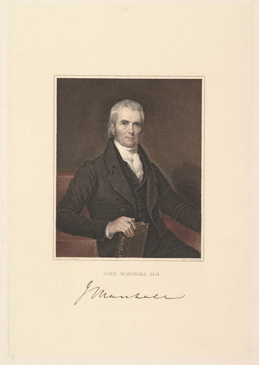 Naczelny Sędzia John Marshall, 1833. autorstwa Asher Brown Durand