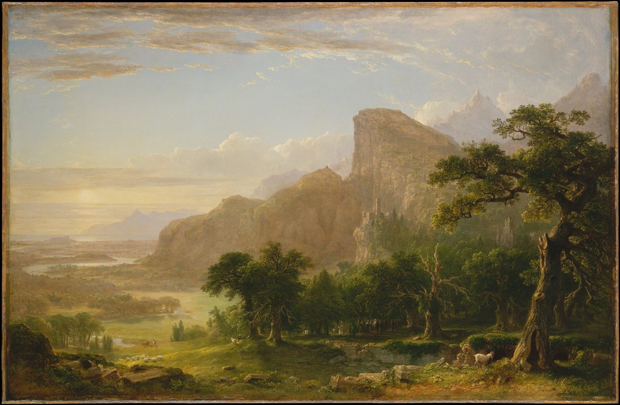 Scena krajobrazowa z filmu "Thanatopsis" autorstwa Asher Brown Durand