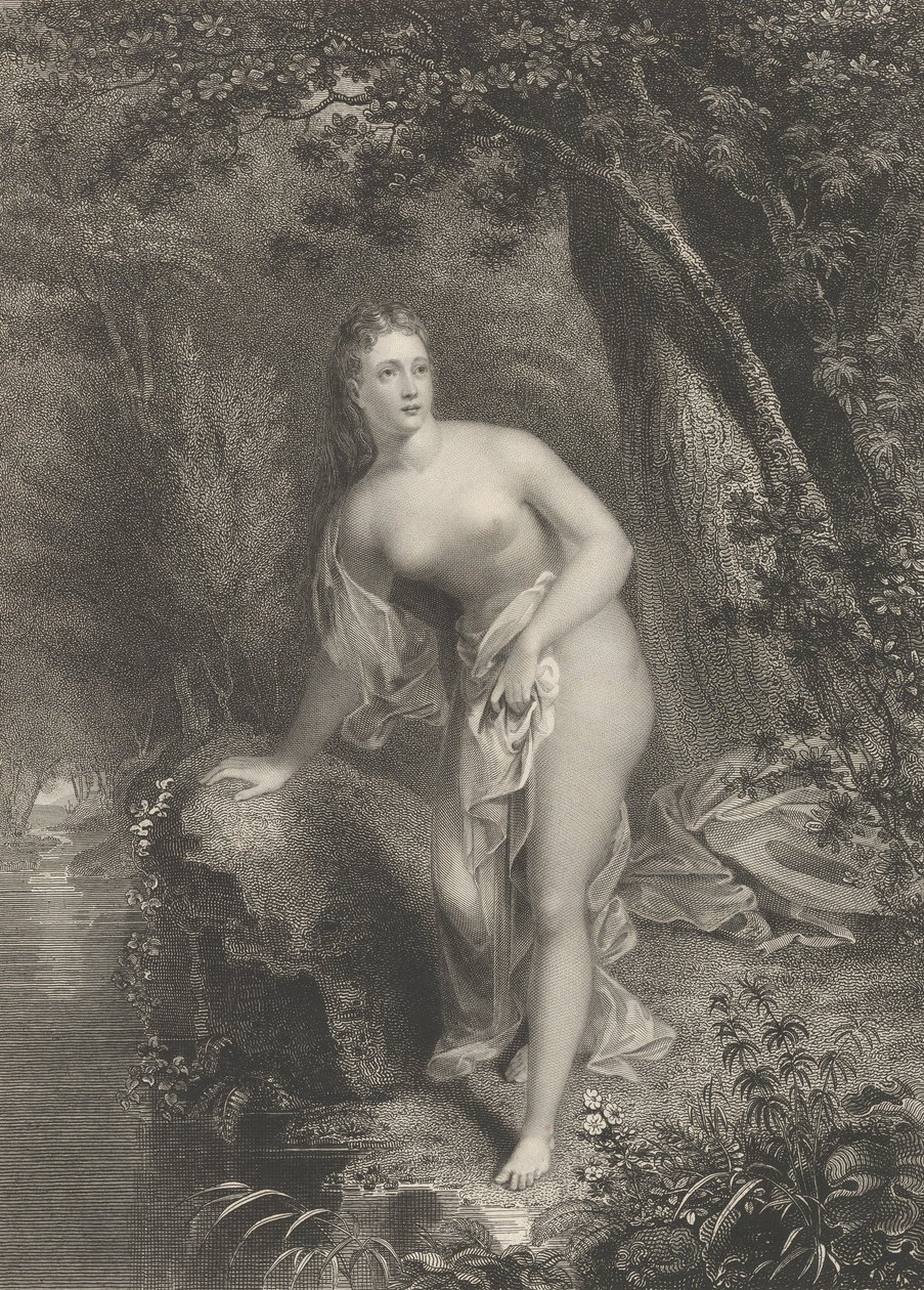 Musidora, 1825. autorstwa Asher Brown Durand