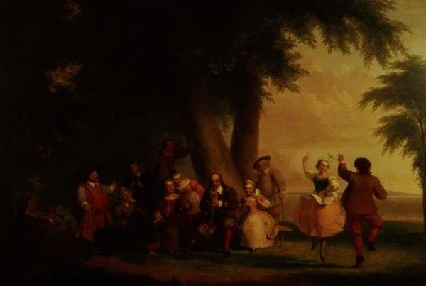 Taniec baterii w obecności Petera Stuyvesanta autorstwa Asher Brown Durand