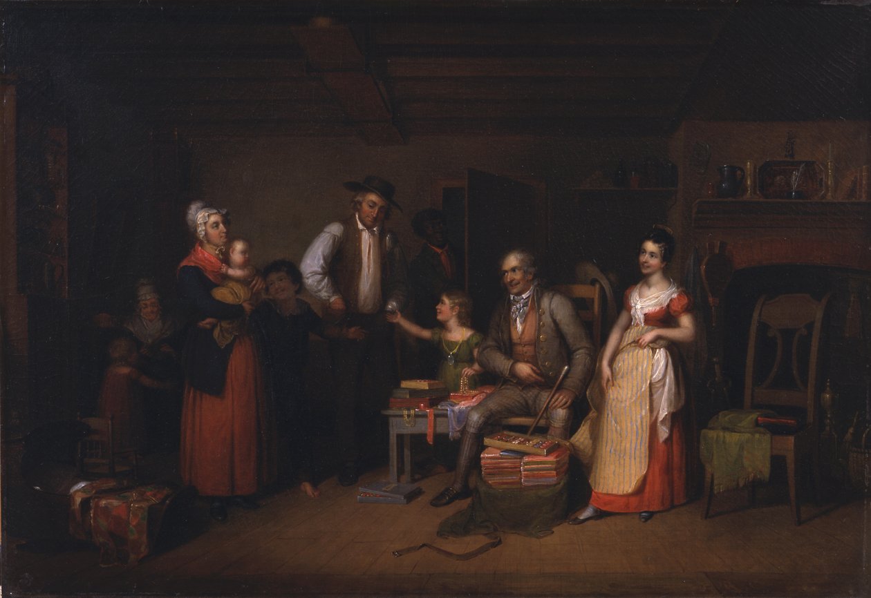 Pedlar wyświetlający swoje towary autorstwa Asher Brown Durand